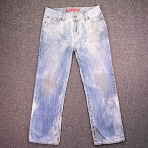 Rock & Roll‎ Jeans Mens 34x32 Light Wash Double Barrel Relaxed Straight Cowboy